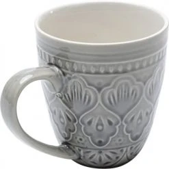 Kare Design Bols, Tasses Et Mugs Mug En Grès Gris - Lot De 4 -Bols, tasses et mugs Soldes Magasin mug en gres gris lot de 4 6