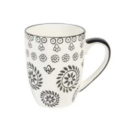 Maisons Du Monde Vaisselle De Noël Mug En Grès Noir Et Blanc Imprimé - Lot De 2 -Bols, tasses et mugs Soldes Magasin mug en gres noir blanc chiang mai 1000 2 39 154158 7