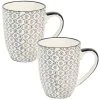 Maisons Du Monde Vaisselle De Noël Mug En Grès Noir Et Blanc Imprimé - Lot De 2 -Bols, tasses et mugs Soldes Magasin mug en gres noir et blanc imprime 1000 3 40 154159 2