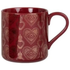 Maisons Du Monde Bols, Tasses Et Mugs Mug En Grès Noir Et Doré - Lot De 2 -Bols, tasses et mugs Soldes Magasin mug en gres rouge et dore 1000 9 1 228863 1 2