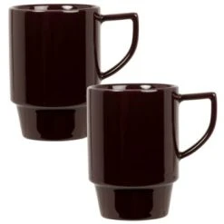 Maisons Du Monde Bols, Tasses Et Mugs Mug En Grès Violet - Lot De 2 -Bols, tasses et mugs Soldes Magasin mug en gres violet aleska 1000 13 40 225212 2 2