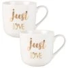 Maisons Du Monde Bols, Tasses Et Mugs Mug En Porcelaine Blanche Imprimée - Lot De 2 -Bols, tasses et mugs Soldes Magasin mug en porcelaine blanche imprimee 1000 11 17 205099 3