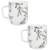 Maisons Du Monde Bols, Tasses Et Mugs Mug En Porcelaine Blanche Motif Floral Noir - Lot De 2 -Bols, tasses et mugs Soldes Magasin mug en porcelaine blanche motif floral noir 1000 11 30 195477 3