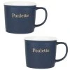 Maisons Du Monde Bols, Tasses Et Mugs Mug En Porcelaine Bleu Marine Avec Inscription - Lot De 2 -Bols, tasses et mugs Soldes Magasin mug en porcelaine bleu marine avec inscription 1000 2 19 216786 2