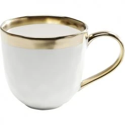 Kare Design Bols, Tasses Et Mugs Mug En Porcelaine Dorée Et Blanche D10 - Lot De 4 -Bols, tasses et mugs Soldes Magasin mug en porcelaine doree et blanche d10 lot de 4 2