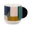 Maisons Du Monde Bols, Tasses Et Mugs Mug Géométrique En Grès Rose, Bleu Et Vert - Lot De 2 -Bols, tasses et mugs Soldes Magasin mug geometrique en gres rose bleu et vert 1000 3 22 228925 1