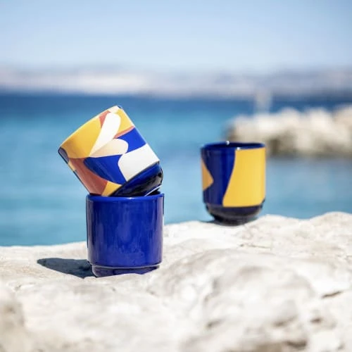 Bols, Tasses Et Mugs Mug Kathrine Maisons Du Monde X Sakina M’Sa En Faïence Bleue 4 Bols, Tasses Et Mugs Mug Kathrine Maisons Du Monde X Sakina M’Sa En Faïence Bleue – Image 2