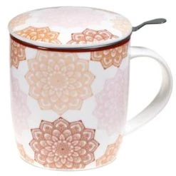 Mani Bhadra Bols, Tasses Et Mugs Mug Mandala Rose Avec Infuseur -Bols, tasses et mugs Soldes Magasin mug mandala rose avec infuseur 2