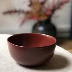 Maison Tilleul Bols, Tasses Et Mugs Set De 4 Bols Céramique Rouge -Bols, tasses et mugs Soldes Magasin set de 4 bols ceramique rouge 3