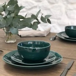 Maison Tilleul Bols, Tasses Et Mugs Set De 4 Bols Céramique Vert -Bols, tasses et mugs Soldes Magasin set de 4 bols ceramique vert 2