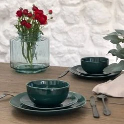 Maison Tilleul Bols, Tasses Et Mugs Set De 4 Bols Céramique Vert -Bols, tasses et mugs Soldes Magasin set de 4 bols ceramique vert 3