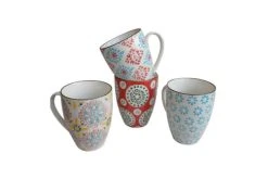 Chehoma Bols, Tasses Et Mugs Set De 4 Mugs En Céramique Multicolore