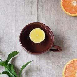 Maison Tilleul Bols, Tasses Et Mugs Set De 4 Tasses Céramique Rouge -Bols, tasses et mugs Soldes Magasin set de 4 tasses ceramique rouge 2