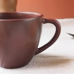 Maison Tilleul Bols, Tasses Et Mugs Set De 4 Tasses Céramique Rouge -Bols, tasses et mugs Soldes Magasin set de 4 tasses ceramique rouge 3