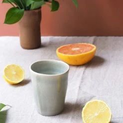 Maison Tilleul Bols, Tasses Et Mugs Set De 4 Tasses En Céramique Vert -Bols, tasses et mugs Soldes Magasin set de 4 tasses en ceramique vert 2