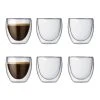 Bodum Bols, Tasses Et Mugs Set De 6 Gobelets Double Paroi 8 Cl En Verre Transparent -Bols, tasses et mugs Soldes Magasin set de 6 gobelets double paroi 8 cl en verre transparent