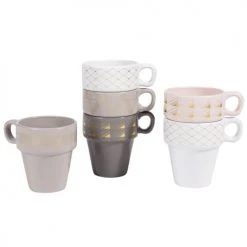 Maisons Du Monde Mugs Et Tasses De Noël Support 6 Tasses à Café En Faïence Colorée -Bols, tasses et mugs Soldes Magasin support 6 tasses a cafe en faience coloree 1000 13 36 163995 7