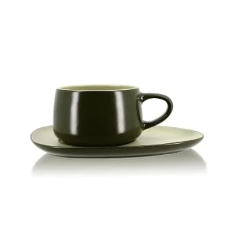OGO Living Bols, Tasses Et Mugs Tasse à Thé Avec Soucoupe En Grès 30 Cl 8 OGO Living Bols, Tasses Et Mugs Tasse à Thé Avec Soucoupe En Grès 30 Cl – Image 6