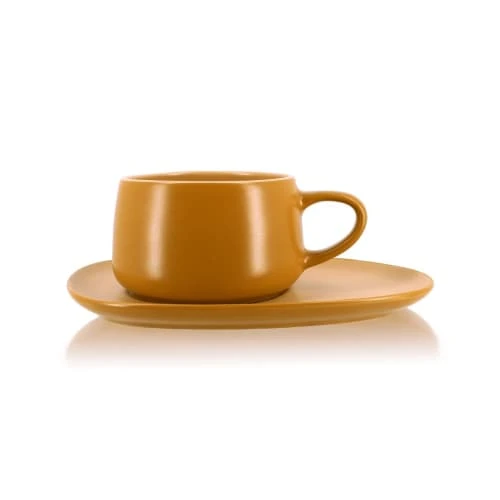 OGO Living Bols, Tasses Et Mugs Tasse à Thé Avec Soucoupe En Grès 30 Cl 3 OGO Living Bols, Tasses Et Mugs Tasse à Thé Avec Soucoupe En Grès 30 Cl