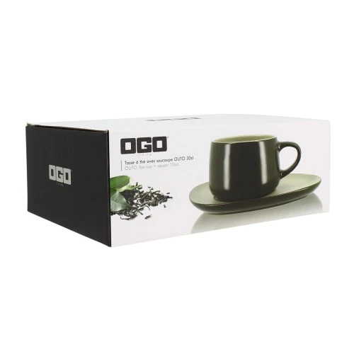 OGO Living Bols, Tasses Et Mugs Tasse à Thé Avec Soucoupe En Grès 30 Cl 4 OGO Living Bols, Tasses Et Mugs Tasse à Thé Avec Soucoupe En Grès 30 Cl – Image 2