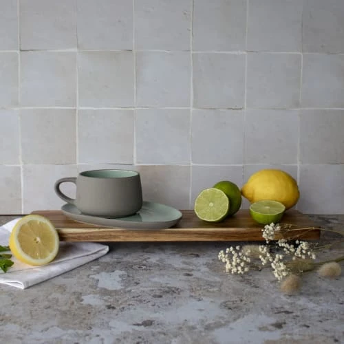 OGO Living Bols, Tasses Et Mugs Tasse à Thé Avec Soucoupe En Grès 30 Cl 6 OGO Living Bols, Tasses Et Mugs Tasse à Thé Avec Soucoupe En Grès 30 Cl – Image 4