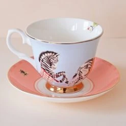 Yvonne Ellen Bols, Tasses Et Mugs Tasse à Thé Et Soucoupe En Porcelaine Zèbre -Bols, tasses et mugs Soldes Magasin tasse a the et soucoupe en porcelaine zebre 4