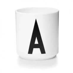 Bols, Tasses Et Mugs Tasse Blanche Design Letters Porcelaine Blanc