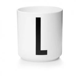 Bols, Tasses Et Mugs Tasse Blanche Design Letters Porcelaine Blanc