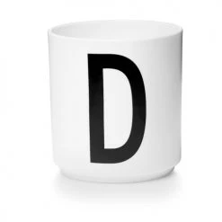 Bols, Tasses Et Mugs Tasse Blanche Design Letters Porcelaine Blanc