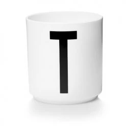 Bols, Tasses Et Mugs Tasse Blanche Design Letters Porcelaine Blanc