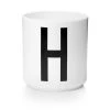 Bols, Tasses Et Mugs Tasse Blanche Design Letters Porcelaine Blanc