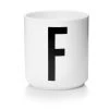 Bols, Tasses Et Mugs Tasse Blanche Design Letters Porcelaine Blanc