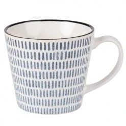 Maisons Du Monde Bols, Tasses Et Mugs Tasse En Faïence Imprimé Traits Bleus - Lot De 2 -Bols, tasses et mugs Soldes Magasin tasse en faience imprime traits bleus 1000 8 12 190170 1