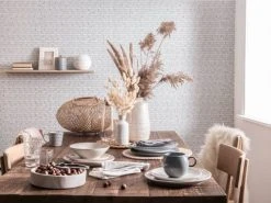 Maisons Du Monde Bols, Tasses Et Mugs Tasse En Faïence Imprimé Traits Bleus - Lot De 2 -Bols, tasses et mugs Soldes Magasin tasse en faience imprime traits bleus 1000 8 12 190170 4