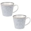 Maisons Du Monde Bols, Tasses Et Mugs Tasse En Faïence Imprimé Traits Bleus - Lot De 2 -Bols, tasses et mugs Soldes Magasin tasse en faience imprime traits bleus 1000 8 12 190170 6