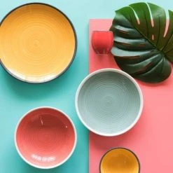 Maisons Du Monde Bols, Tasses Et Mugs Tasse En Faïence Rouge Et Verte - Lot De 2 -Bols, tasses et mugs Soldes Magasin tasse en faience rouge et verte 1000 12 31 180841 4