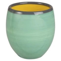 Maisons Du Monde Bols, Tasses Et Mugs Tasse En Faïence Rouge Et Verte - Lot De 2 -Bols, tasses et mugs Soldes Magasin tasse en faience verte et jaune valence 1000 13 32 180842 3