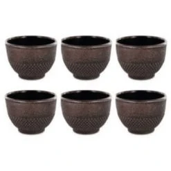 Aromandise Bols, Tasses Et Mugs Tasse En Fonte De Chine Noir Et Bronze 15cl - Lot De 6 -Bols, tasses et mugs Soldes Magasin tasse en fonte de chine noir et bronze 15cl lot de 6 2