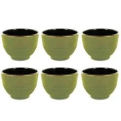 Aromandise Bols, Tasses Et Mugs Tasse En Fonte De Chine Noir Et Bronze 15cl - Lot De 6 -Bols, tasses et mugs Soldes Magasin tasse en fonte de chine vert et bronze 15cl lot de 6 2