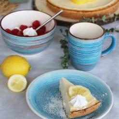 Kare Design Bols, Tasses Et Mugs Tasse En Grès Bleu - Lot De 4 -Bols, tasses et mugs Soldes Magasin tasse en gres bleu lot de 4 2