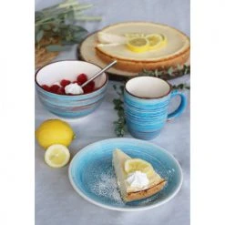 Kare Design Bols, Tasses Et Mugs Tasse En Grès Bleu - Lot De 4 -Bols, tasses et mugs Soldes Magasin tasse en gres bleu lot de 4 3