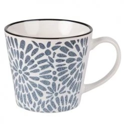 Maisons Du Monde Bols, Tasses Et Mugs Tasse En Grès Imprimé Fleurs Bleues - Lot De 2 -Bols, tasses et mugs Soldes Magasin tasse en gres imprime fleurs bleues 1000 7 11 190169 1