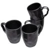 Kare Design Bols, Tasses Et Mugs Tasse En Grès Noir - Lot De 4 -Bols, tasses et mugs Soldes Magasin tasse en gres noir lot de 4