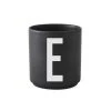 Bols, Tasses Et Mugs Tasse Noire Design Letters Porcelaine Noir