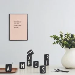 Bols, Tasses Et Mugs Tasse Noire Design Letters Porcelaine Noir -Bols, tasses et mugs Soldes Magasin tasse noire design letters porcelaine noir 19