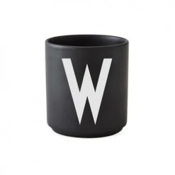 Bols, Tasses Et Mugs Tasse Noire Design Letters Porcelaine Noir