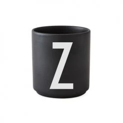 Bols, Tasses Et Mugs Tasse Noire Design Letters Porcelaine Noir