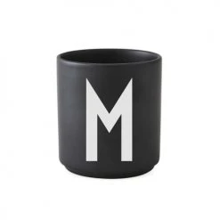 Bols, Tasses Et Mugs Tasse Noire Design Letters Porcelaine Noir