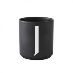 Bols, Tasses Et Mugs Tasse Noire Design Letters Porcelaine Noir