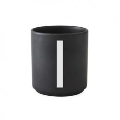 Bols, Tasses Et Mugs Tasse Noire Design Letters Porcelaine Noir